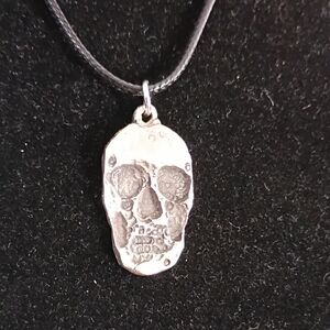 925 Silver Skull Pendant Necklace